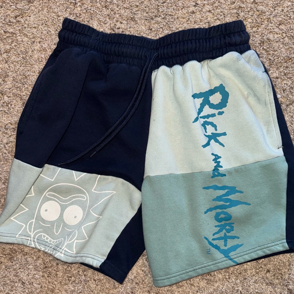Rick and Morty Colorblock Shorts Size Small